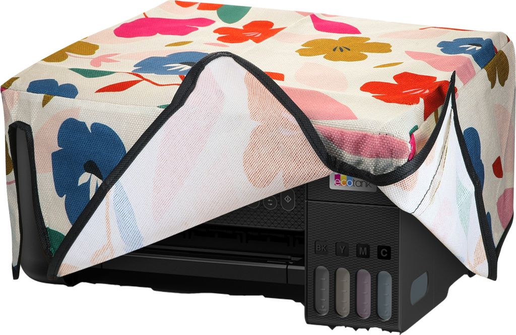 kwmobile Leinen Cover kompatibel mit Epson EcoTank ET-2820 / ET-2810 / 2870 / 2880 / 2861 / 2862 Hülle - Tasche für Drucker - Staubschutzhülle