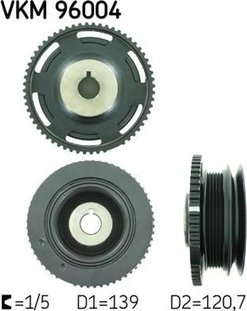 Supprimer bruits moteur avec la poulie vilebrequin Lanos SKF VKM96004