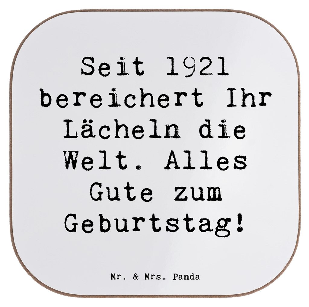 Mr. & Mrs. Panda Tischuntersetzer Spruch 1921 Geburtstag - Produktbild 