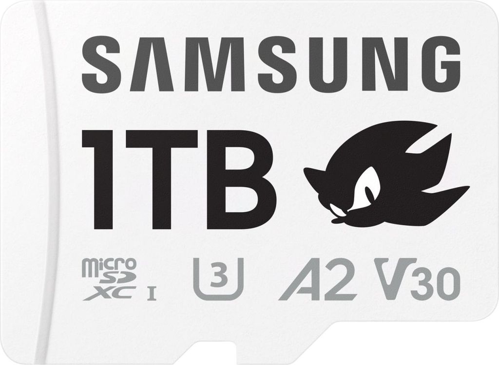 Samsung Sonic the Hedgehog microSD-Karte + SD-Adapter, Farbe:Weiß