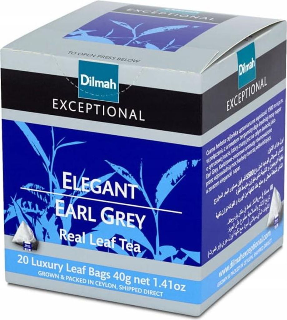 Dilmah Zwarte Thee Exception Earl Grey, 20 theezakjes Productafbeelding 
