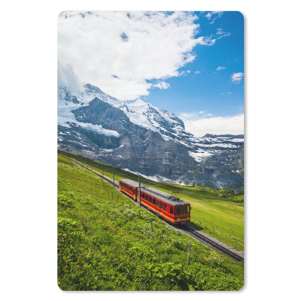 MuchoWow Mauspad Mousepad Alpen - Zug - Rot 18x27 cm - Mousepads - Maus Mat - Pad - Mausunterlage