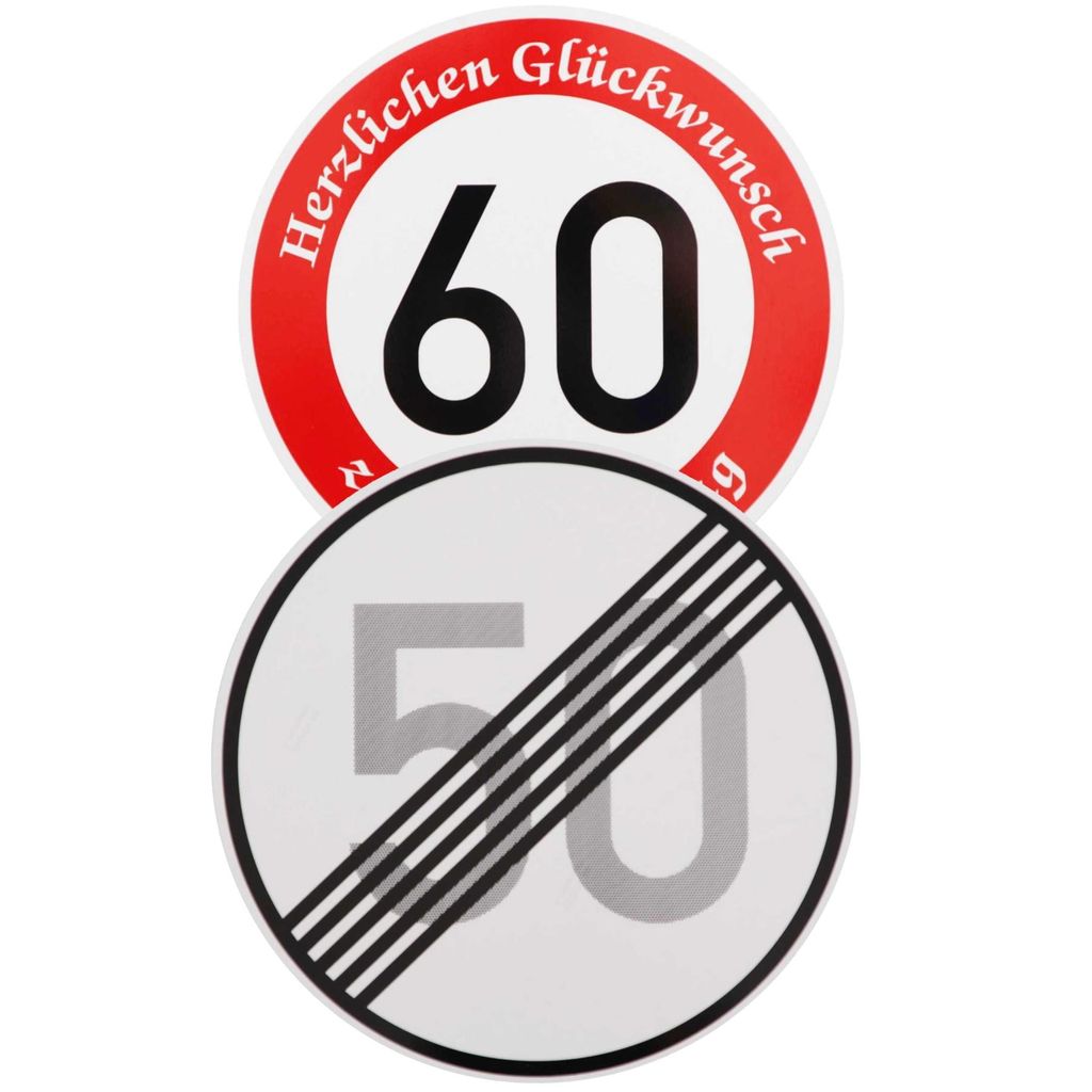 Original 2 x Verkehrsschild zum 60 Geburtstag Kaufland.de