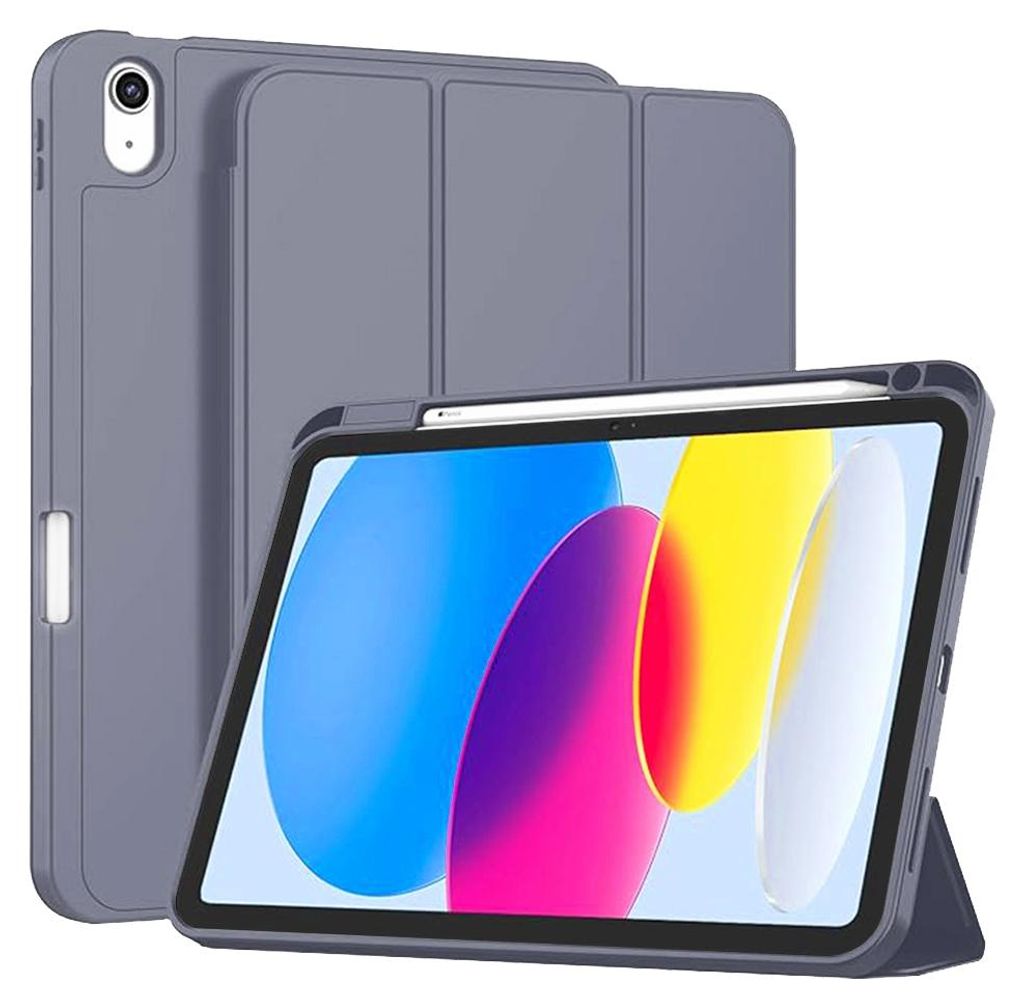 Techsuit Flex Trifold Tablet-Hülle mit Pencil-Halter für Apple iPad 2022 - Lila