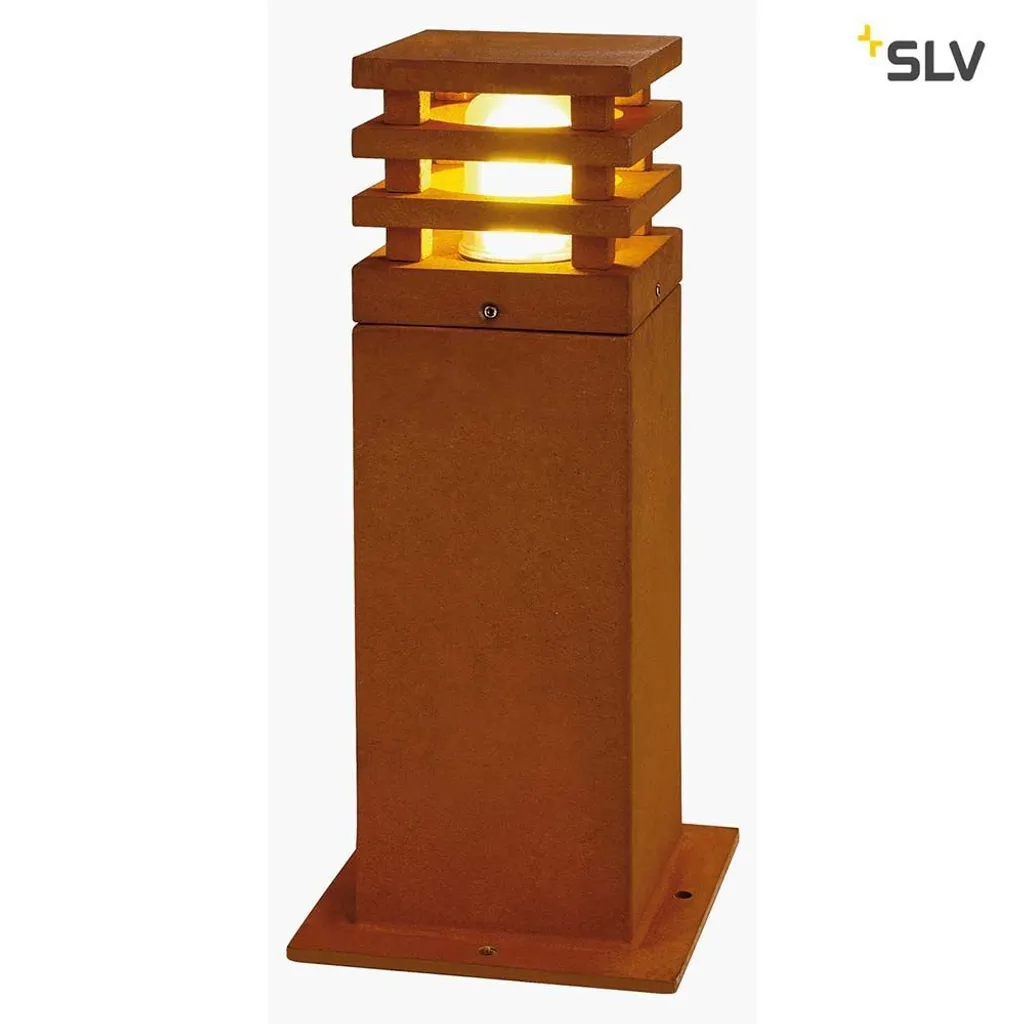 Borne LED extérieure Rusty Square 40 aspect rouille pour jardin IP55 - 9