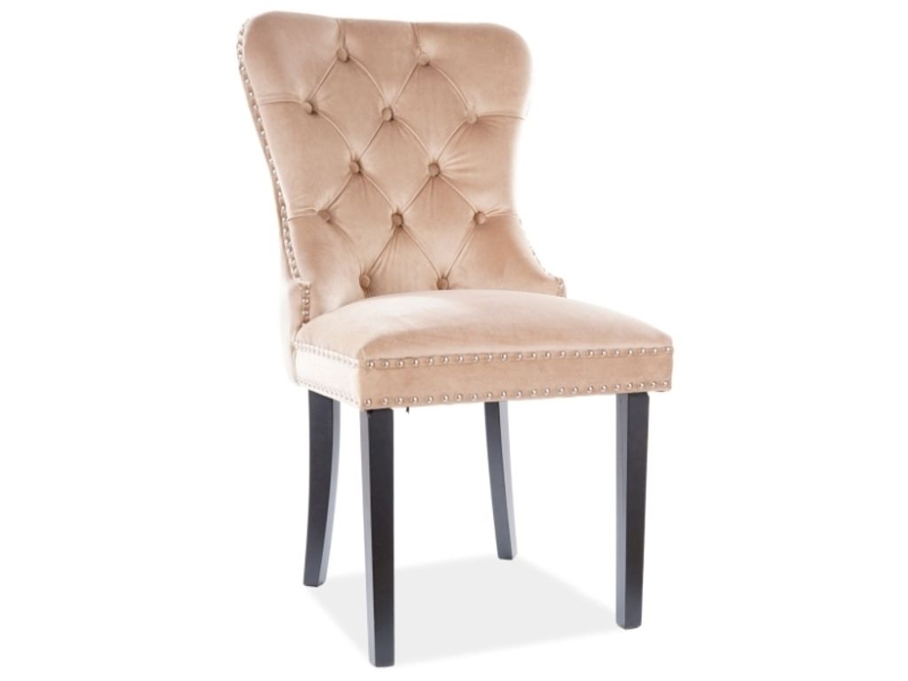 Polsterstuhl CHANTAL – Beige / Schwarz