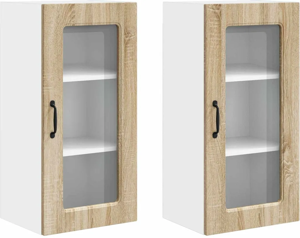 Mobiletto Cucina Kalmar Rovere Sonoma 40x31x80 cm - Set 2 Pezzi