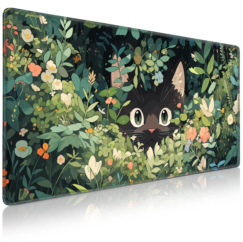 Tapis de souris bureau et maison Chat - Accessoire Gaming ergonomique