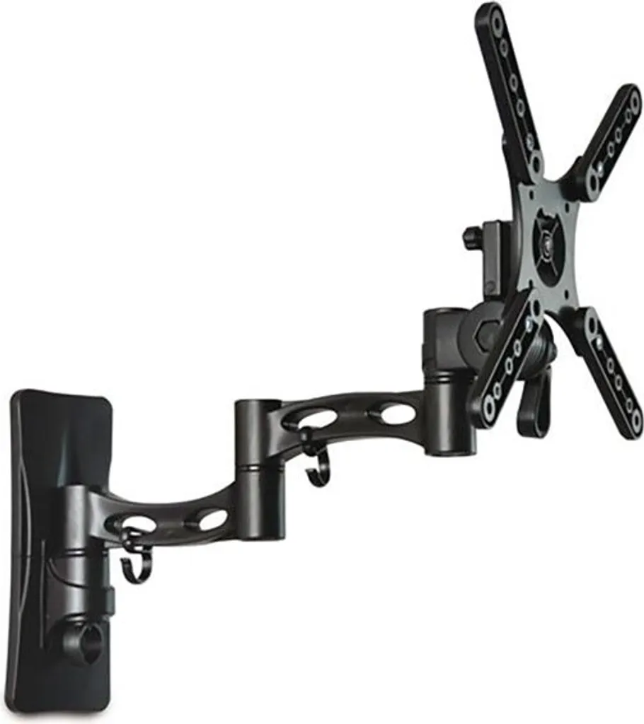Support TV 2 Bras Articulés 32 Pouces VESA 200x200 Charge Max 20 kg Noir