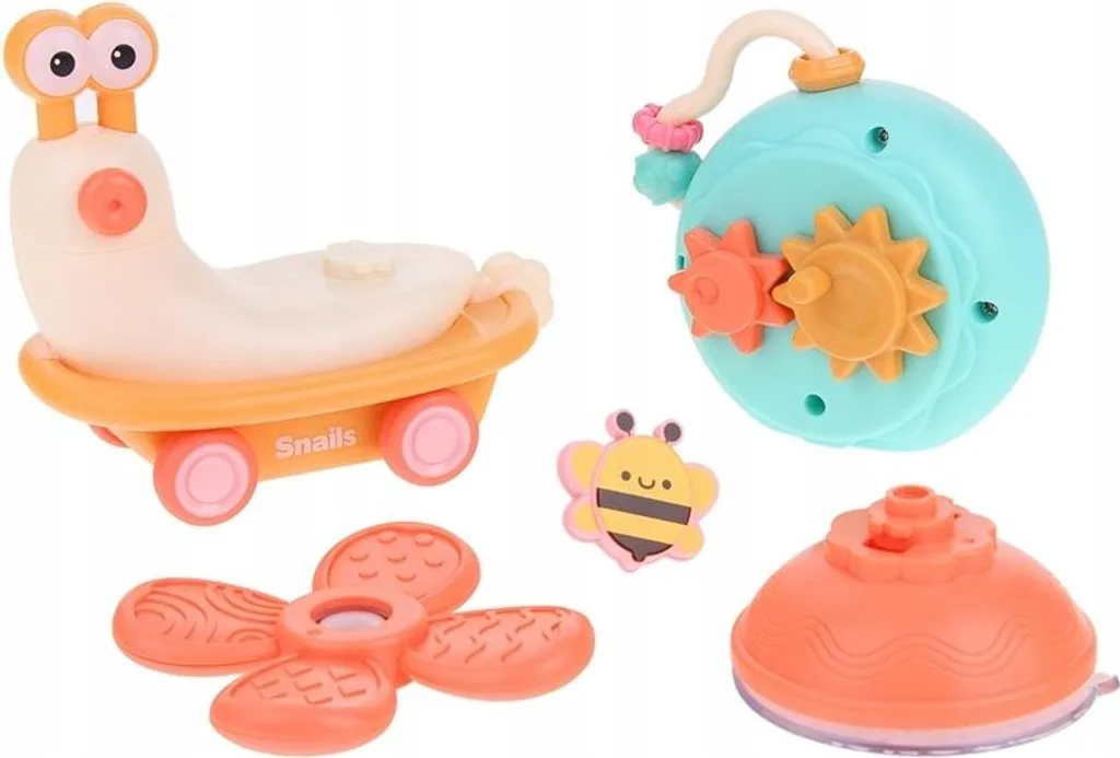 Jouet sensoriel bébé escargot éducatif interactif 4 en 1 multicolore