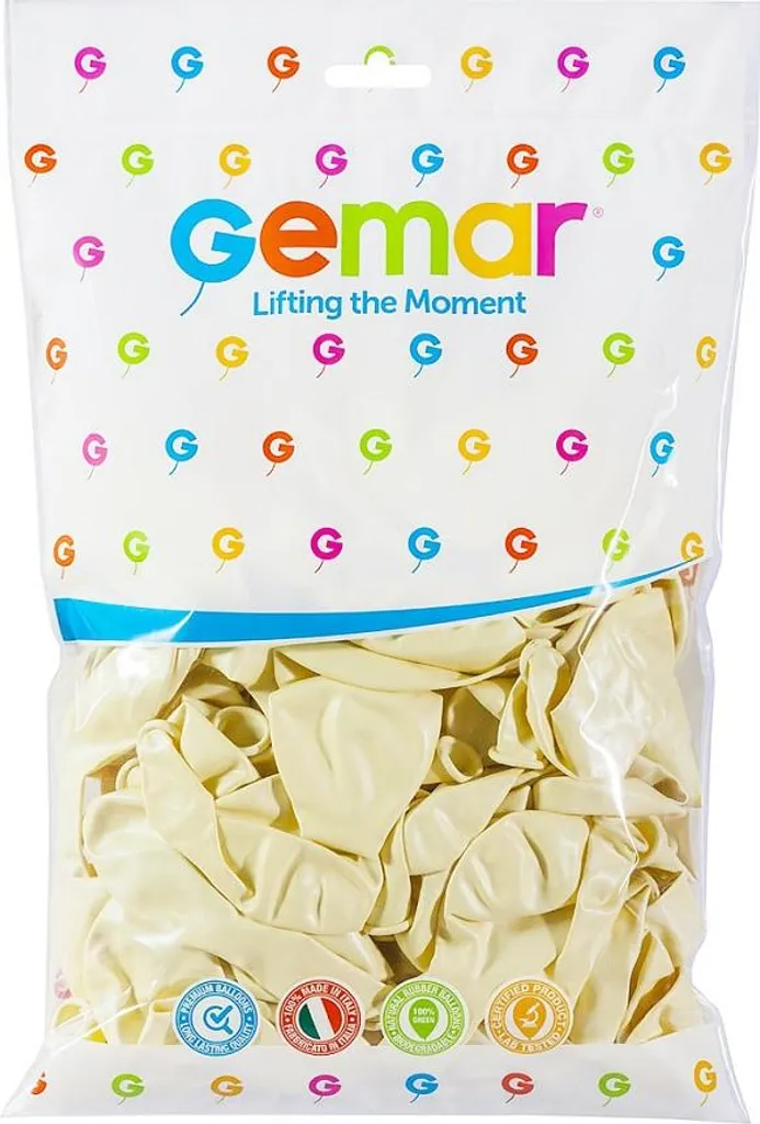 Ballons ivoire métallisé GM110 haute qualité - 30 cm - Brillance nacrée