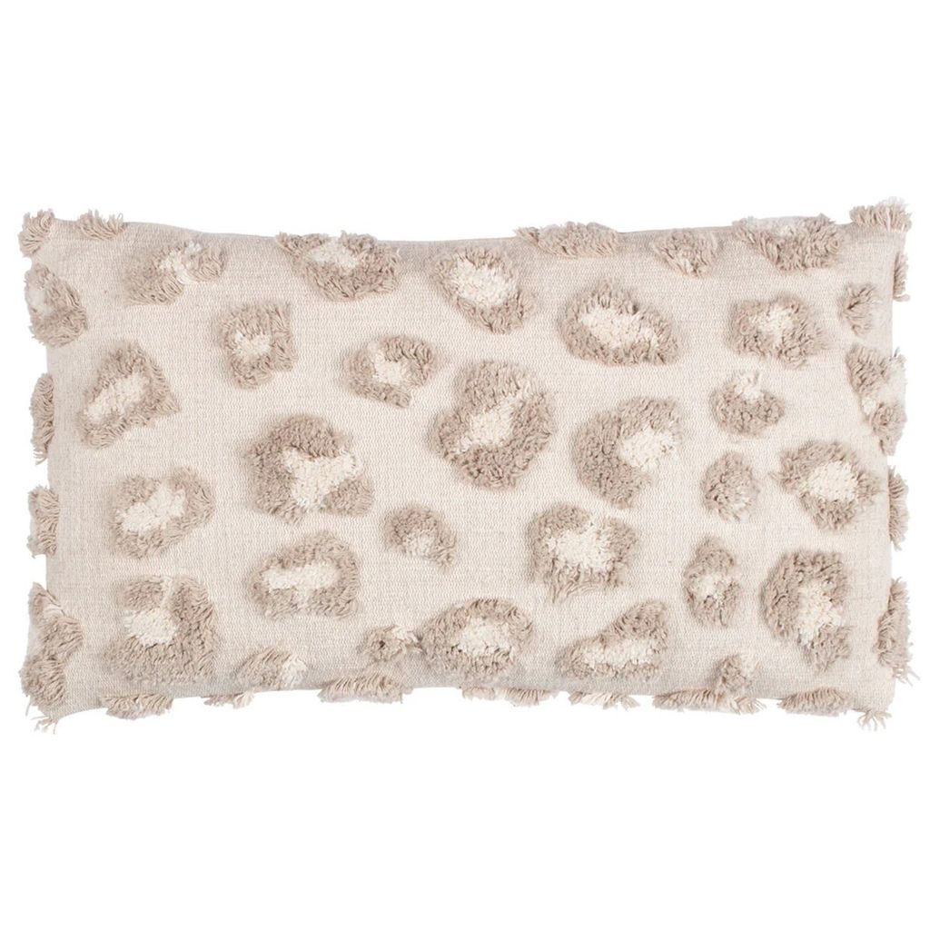 Furn - Leo-Muster - Kissenhülle "Maeve" Mit Federbusch Produktbild 