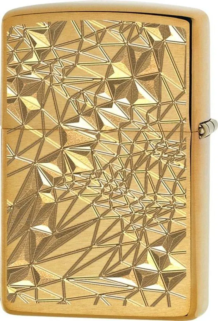Lanterne décorative en verre craquelé avec finitions métal brossé