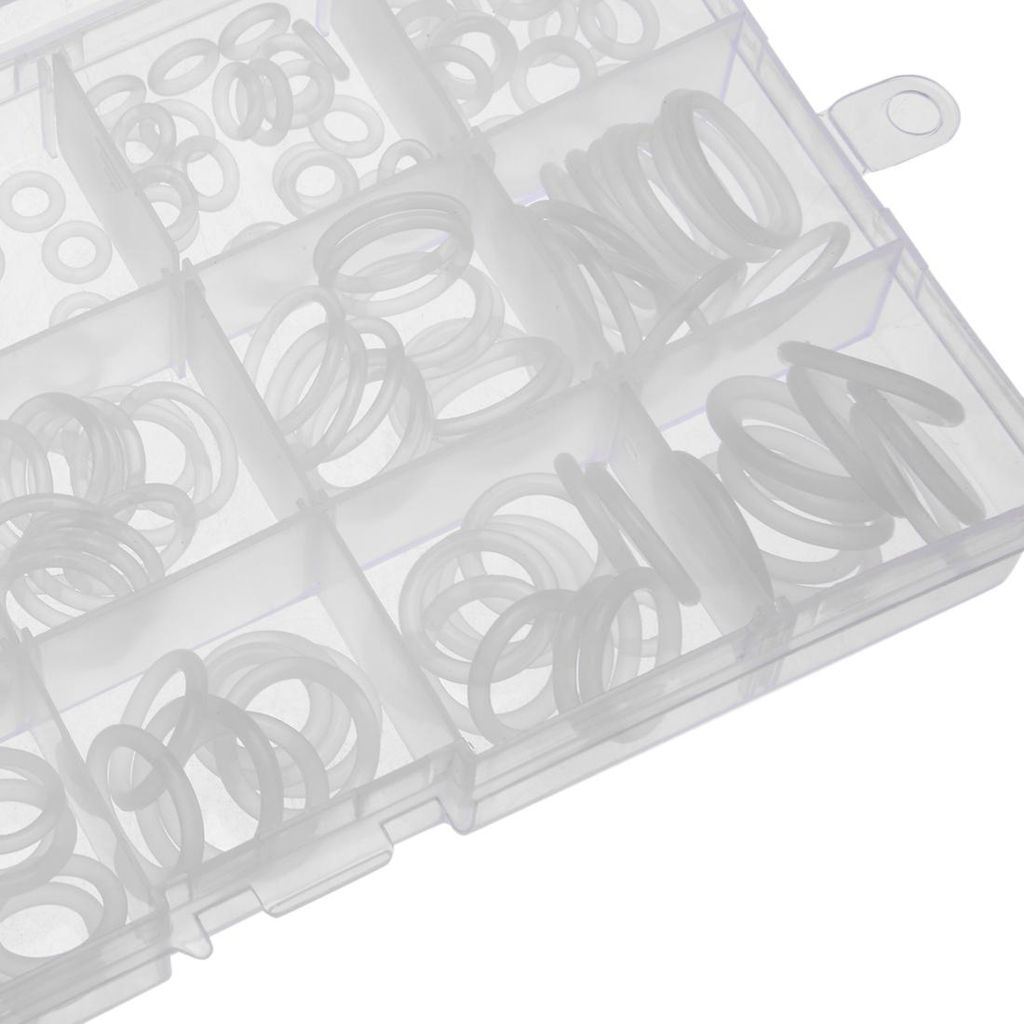 225 Stk. Set Silikon O Ring Kit, Metrische Dichtungsringe Dichtungen Sortiment Wei?