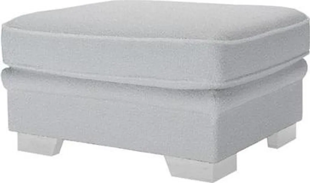 Pouf Teddy Blanc Cassé Ronay - Matière Bouclette Ultra Douce et Moelleuse - 2