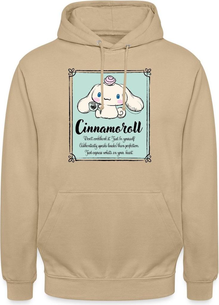 Spreadshirt Cinnamoroll Just Be Yourself Uni Hoodie, 3XL, Beige