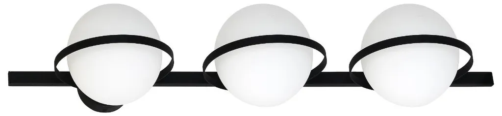Applique Murale Triple G9 en Verre DROPS Noir et Blanc Format Vertical
