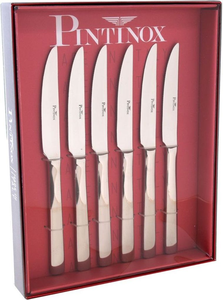 PINTINOX Steakmesser Haushaltsmesser Brötchenmesser Millenium 6tlg
