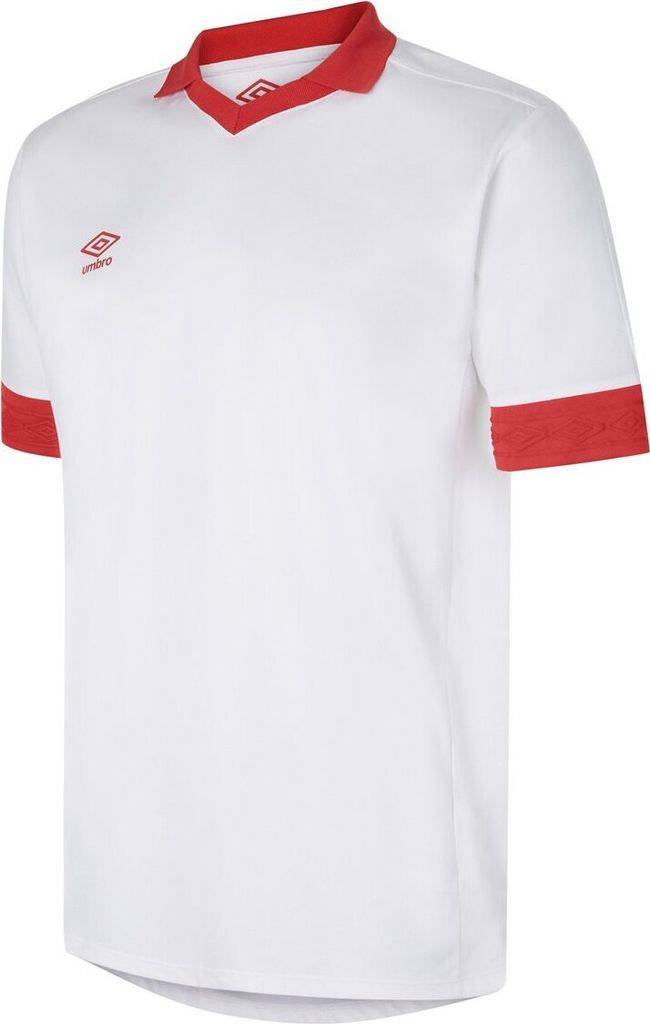 Umbro - "Tempest" Trikot für Herren UO833 (L) (Weiß/Zinnoberrot)