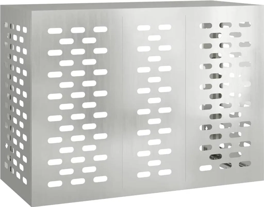 Couverture clim acier galvanisé 110x50x80cm argent résistant aux UV