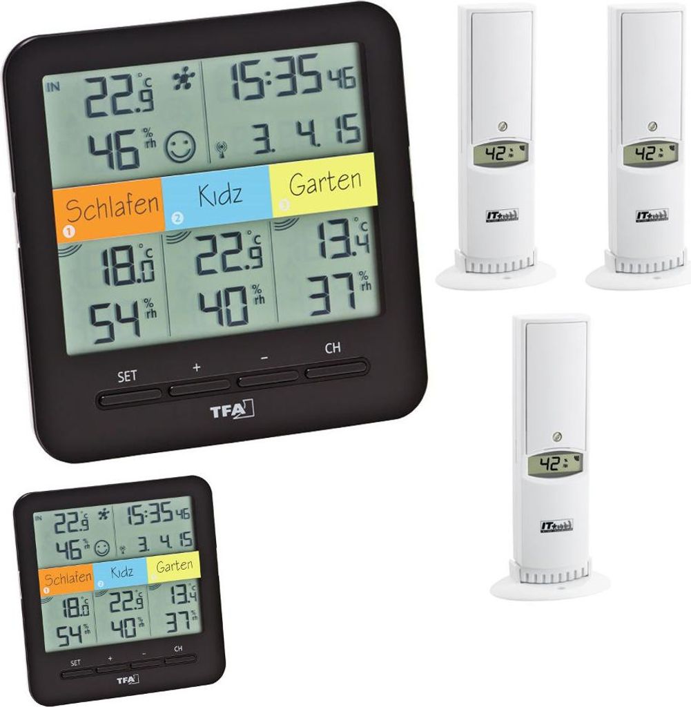 KlimaHome Rhodos TFA 30.3060.IT Funk-Thermo-Hygrometer 2 Displays