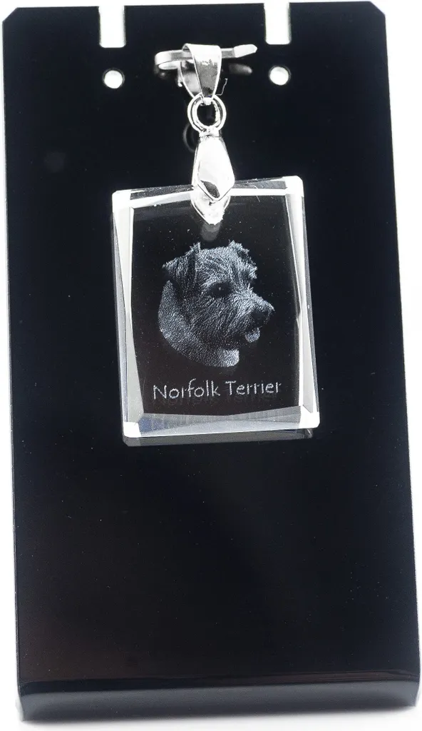 Ciondolo Cristallo Norfolk Terrier - L'Arte di Art-Dog per te