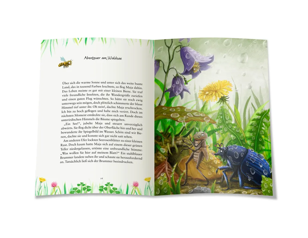 Livre original Maya l'abeille grand format avec illustrations