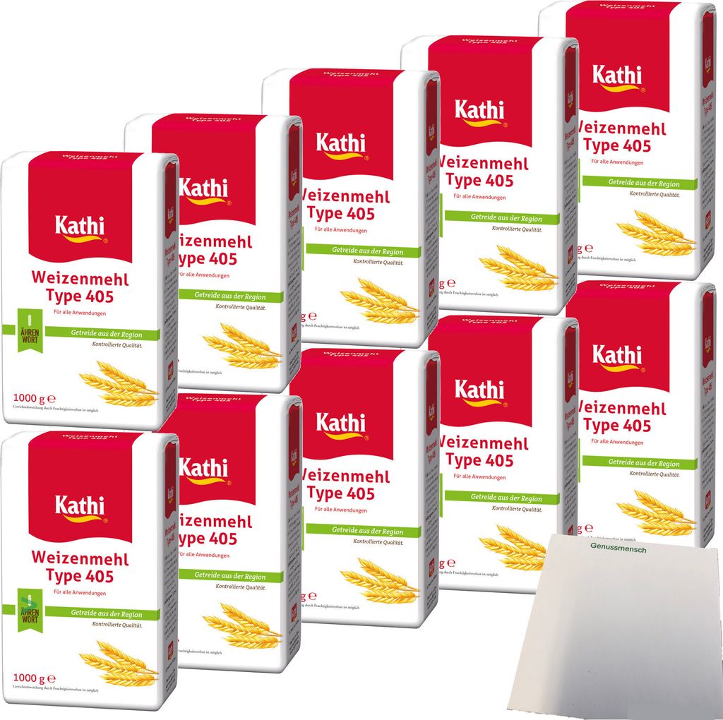 Kathi Weizenmehl Typ 405 mit Getreide aus der Region 10er Produktbild 