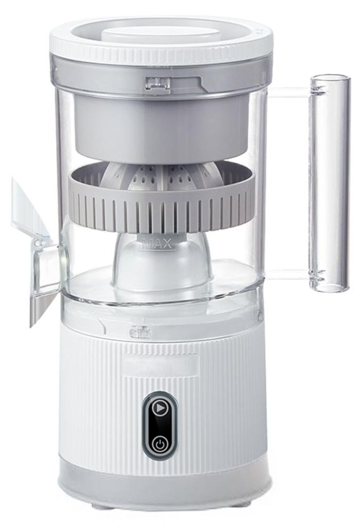 Elektrischer Entsafter, wiederaufladbar, USB-Aufladung, 120 U/min, freihaendig, hohe Saftausbeute, kabellos, tragbar, automatisch, Zitrus-Orangen-S...