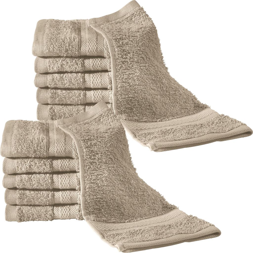 REDBEST Seiftuch Chicago" 12er-Pack taupe 30x30 cm"