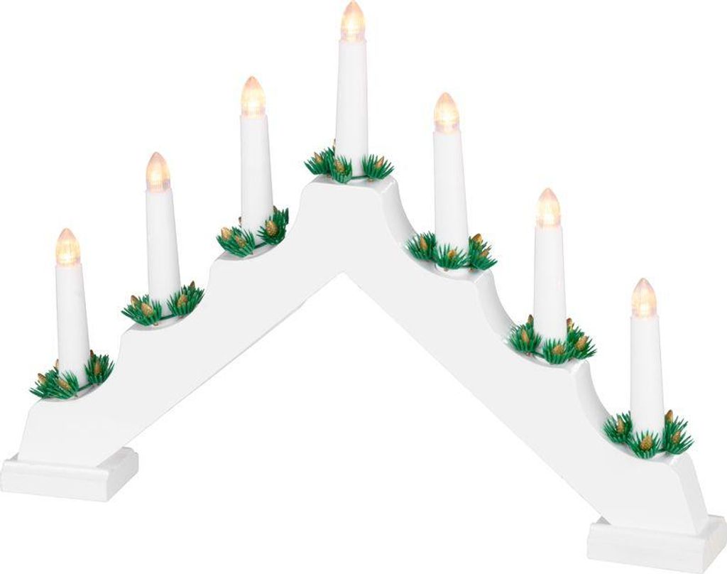 Chandelier MagicHome Noel, 7x LED blanc chaud, blanc, 2xAA, Image du produit 