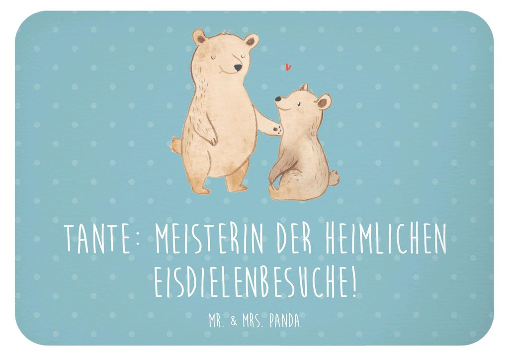 Mr. & Mrs. Panda magnet Tante Eisdielenmeisterin - Meeresbrise - Geschenk, zettelhalter, spruchmagnet, Verwandtschaft, herzerwärmende Sprüche, Ne...