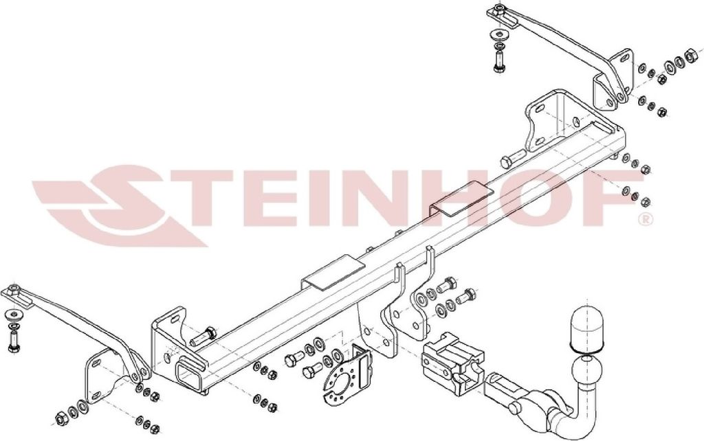 Z546553 Anhängerkupplung passend für FORD Tourneo Connect II 05/2018-01/2022 abnehmbar