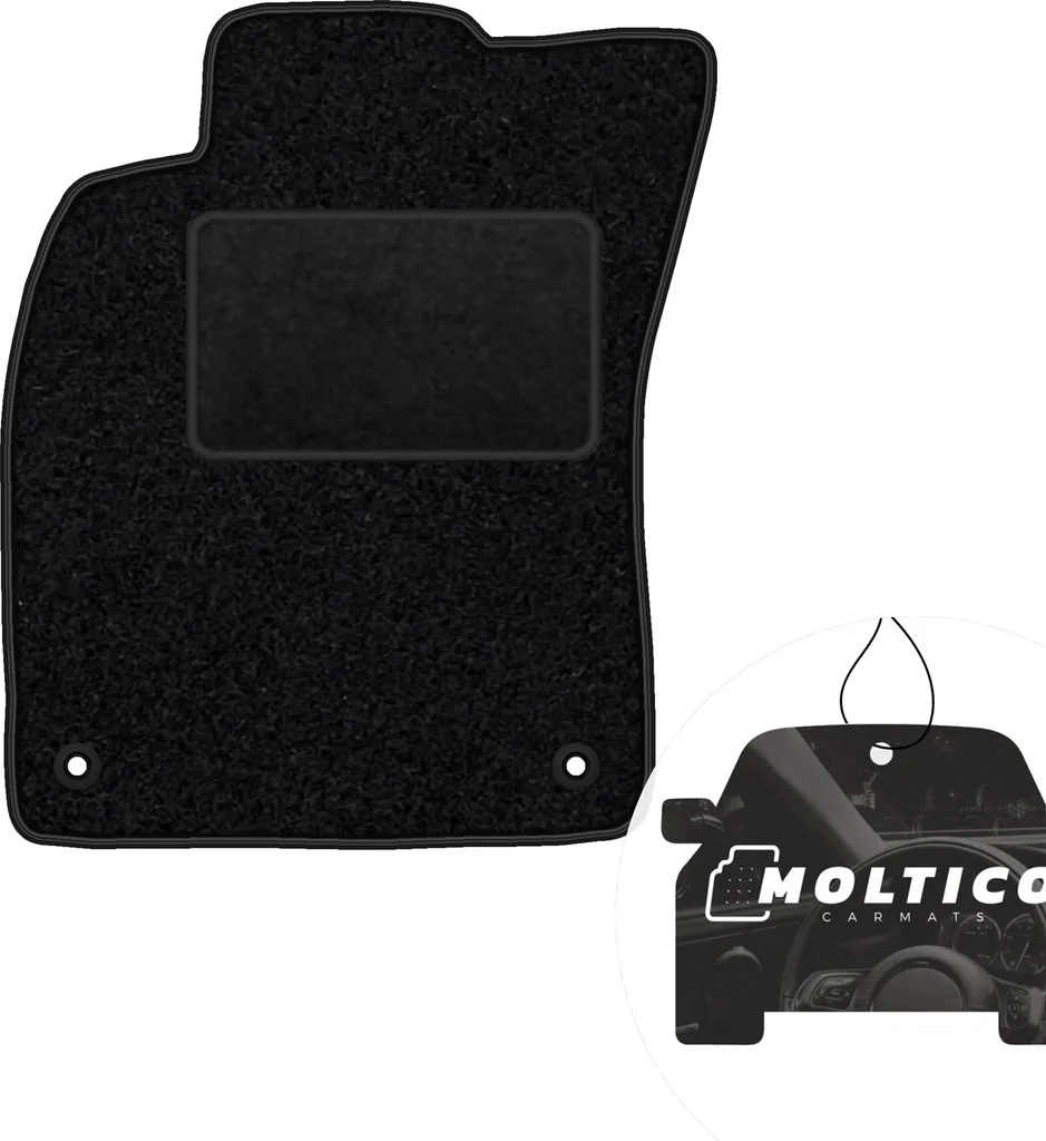 moto-MOLTICO tappetino conducente auto velours lato conducente tappetini auto nero tappetino conducente 1 pezzo adatto per Audi A6 C6 2004-2006