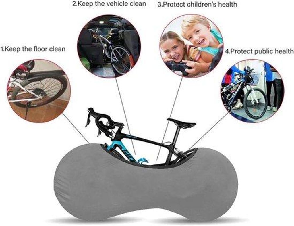 Wasserdichte Fahrradabdeckung Schwarz Stretch Mountainbike