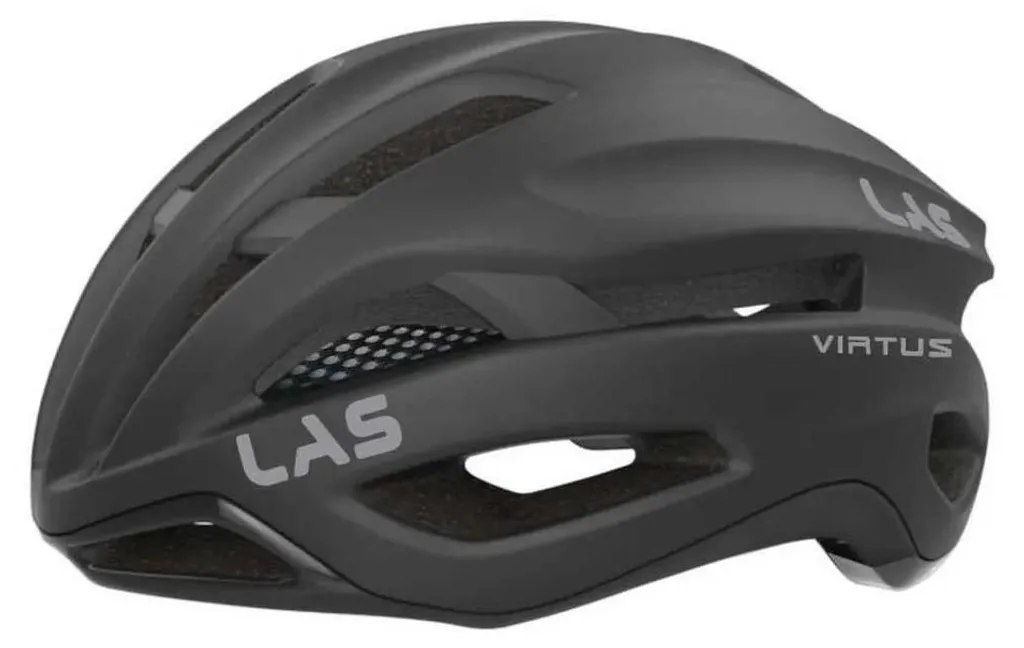 Casque Las Virtus Noir S-M Ultra-Léger pour Cyclisme de Compétition