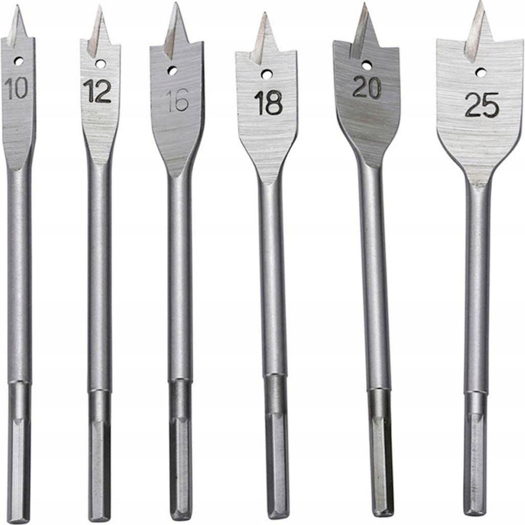 GEKO G38110 Set Spatenbohrer für Holz, 6-teilig, 10-25 mm Produktbild 