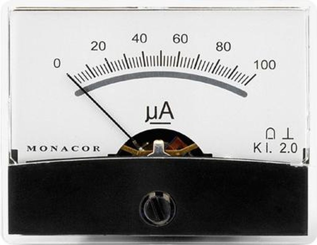 MONACOR PM-2/100UA Drehspul-Einbauinstrumente
