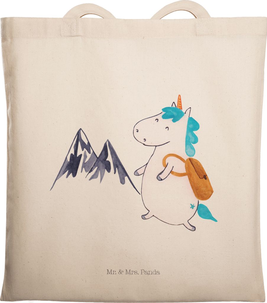 Mr. & Mrs. Panda dokumententasche Einhorn Bergsteiger - Transparent - Geschenk, Schultasche, Reisen, Unicorn, Abenteurer, Urlaub, Abenteuer, Tote B...