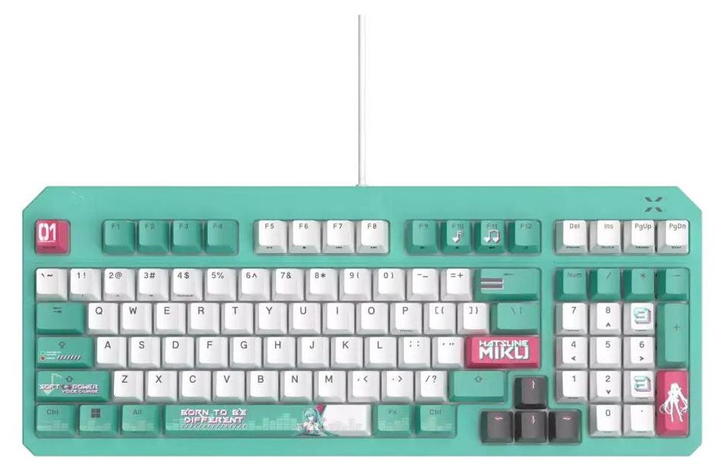 ASUS TUF Gaming K3 Gen II Hatsune Miku Edition, 96%, Zdjęcie produktu 