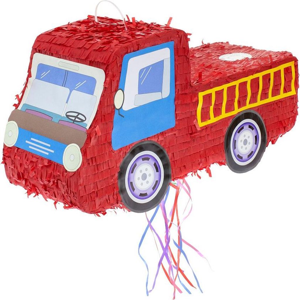 Pinata Feuerwehrauto für Kindergeburtstag und Mottoparty, Produktbild 