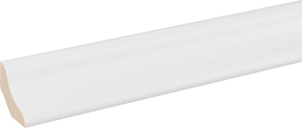 Sockelleiste Echtholzfurnier 26 x 26 x 2500 mm Weiß Echtholzfurnier Fußleiste furniert by PROVISTON 12.5 Meter | 5 Stück