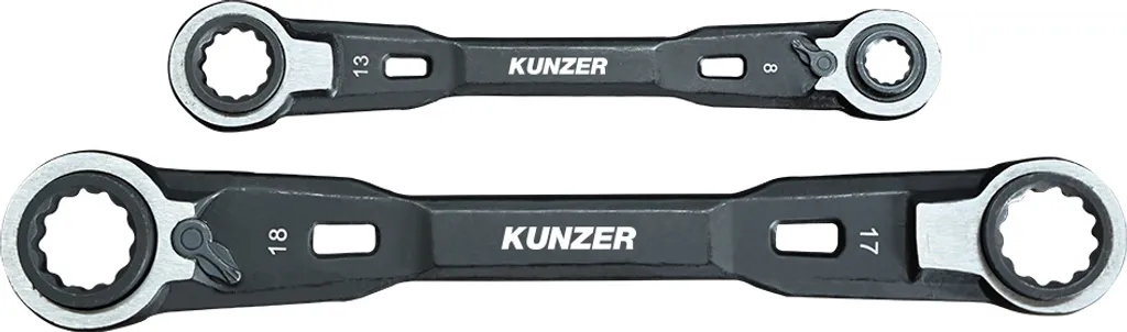 Jeu de clés mixtes à cliquet Kunzer 7RRS02 : fini l'encombrement pro