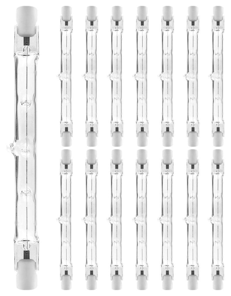 Modee R7s Halogenlampe 118 mm - 150 W, 1250 lm, 230 V - Stablampe - Warmweißes Licht - Dimmbar - 15 Halogenlampen