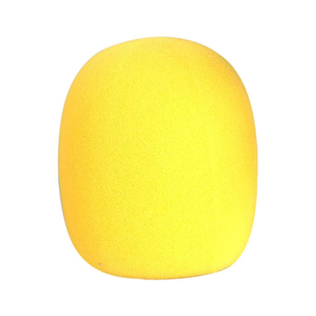 Verdickter Mikrofon-Schwamm-Abdeckungs-Schaumstoff-Ball-Typ-Mikrofon-Windschutz, 5 Farben-Gelb
