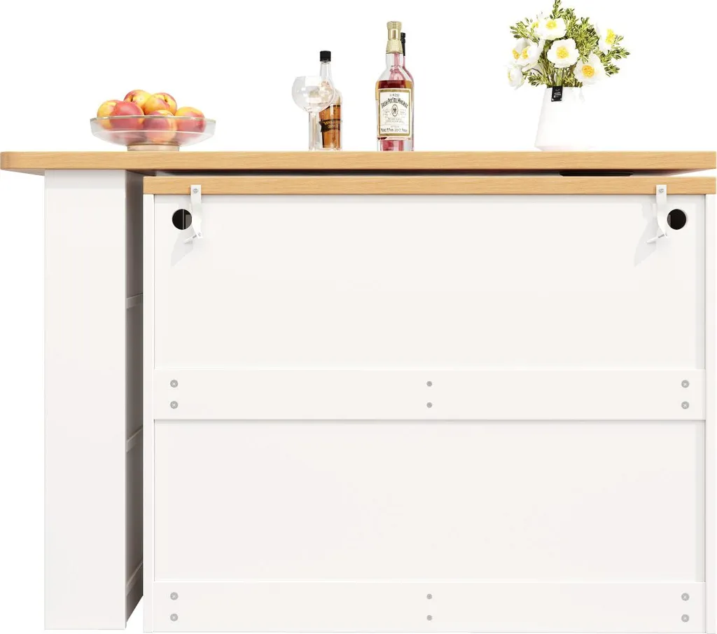 Table de bar extensible contre manque de place avec LED et tiroirs - 12