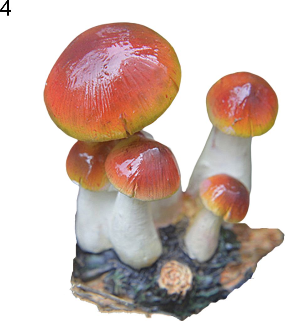 Gartenfigur umweltfreundlich uv resistente Harzpilzstatue Sukkulente Bonsai Dekor für Zuhause-4