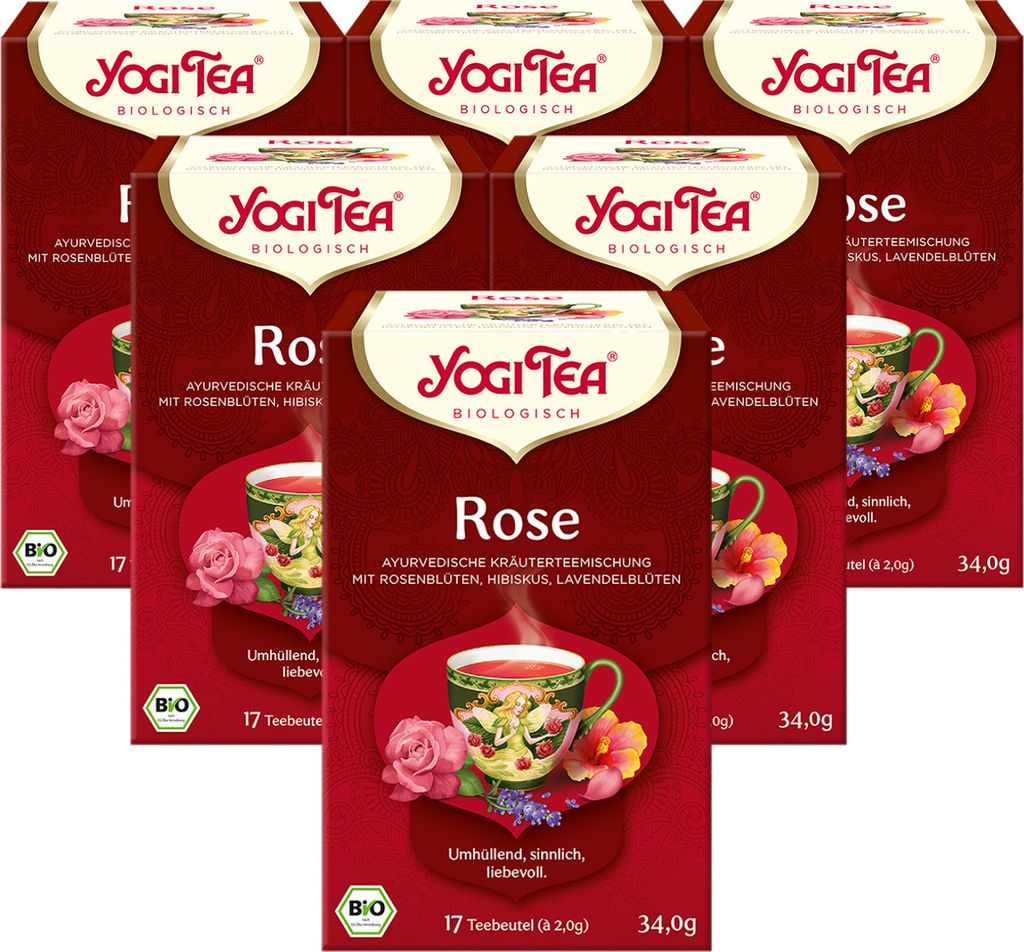 6 x  YOGI TEA Rose | 6 x 34g Produktbild 