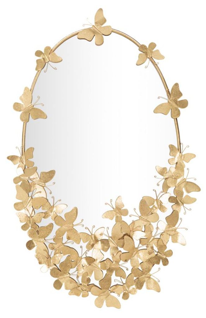 Mauro Ferretti Specchio Glam Oval Butterfly, 59x3x89,5 cm Immagine del prodotto 