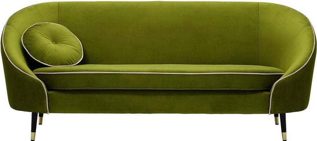 Dreisitzer-Sofa Kooper-Velluto 9-Contrast piping-brass